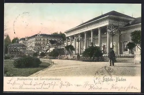 AK Baden-Baden, Musikpavillon und Conversationshaus