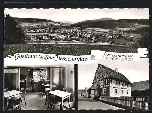 AK Rothenkirchen /Krs. Hünfeld, Gasthaus Zum Hessenmädel, Innenansicht, Teilansicht