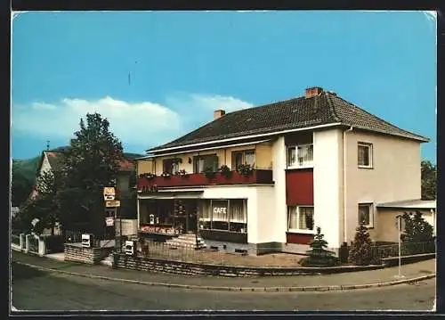 AK Rotenburg a. d. Fulda, Lebensmittelgeschäft und Cafe Gutermuth, Im Heienbach