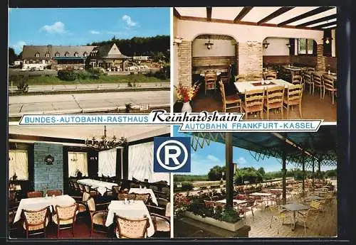 AK Reinhardshain, Bundes-Autobahn-Rasthaus, Vier Motive