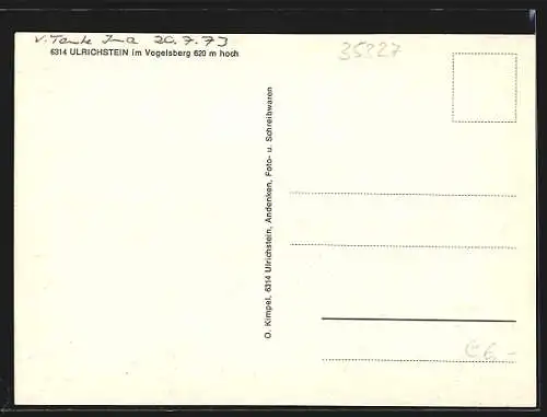 AK Ulrichstein im Vogelsberg, Strassenpartie mit Kirche