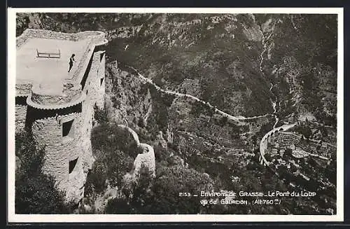 AK Grasse, Le Pont du Loup vu de Gourdon