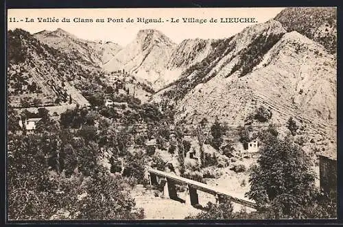 AK Lieuche, La Vallée du Cians au Pont de Rigaud, Le Village