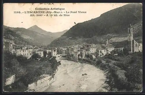 AK L`Escarène /Alp.-Mar., Le Pont Vieux