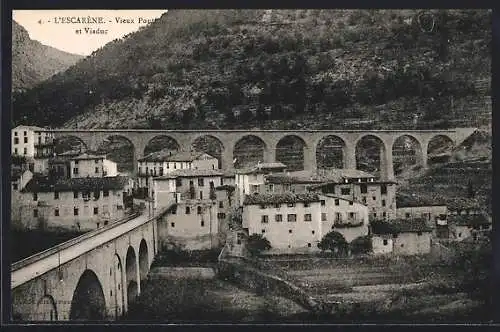 AK L`Escarène, Vieux Pont et Viaduc