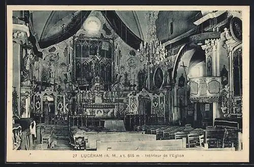 AK Lucéram /A.-M., Intérieur de l`Église