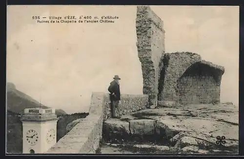 AK Èze, Ruines de la Chapelle de l`ancien Château