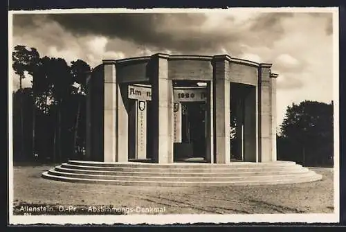 AK Allenstein, Partie am Abstimmungs-Denkmal