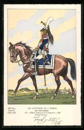 AK Les Curassiers, Officier Supérieur du 14e Régiment, 1813