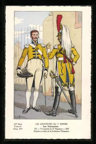 AK Les Cuirassiers, Trompettes du 12e Régiment, 1807