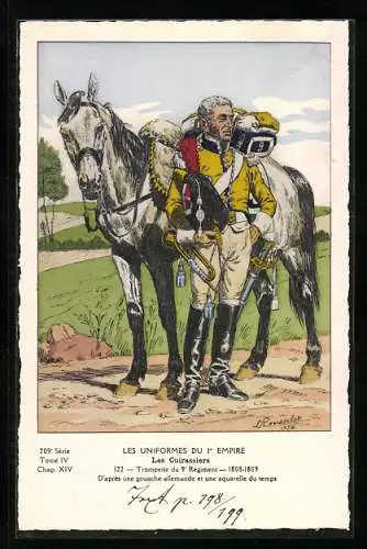 AK Les Cuirassiers, Trompette du 9e Régiment, 1808-1809