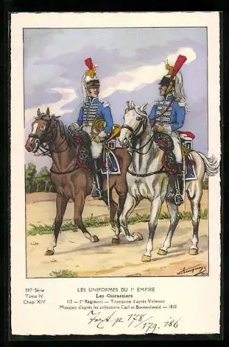 AK Les Cuirassiers, Trompette du 1er Régiment / d`après Valmont, 1810