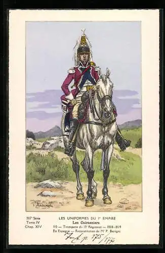 AK Les Cuirassiers, Trompette du 13e Régiment, 1808-1809