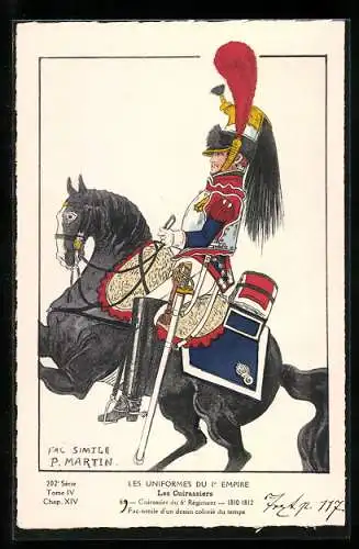 AK Les Cuirassiers, Cuirassier du 6e Régiment, 1810-1812