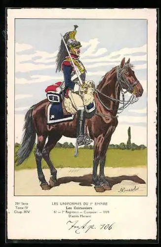 AK Les Cuirassiers, Cuirassier du 1er Régiment, 1809