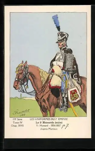 AK Le 2e Hussards (suite), Hussard d`après Martinet, 1806-1807