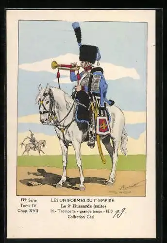 AK Le 2e Hussards (suite), Trompette, grande tenue, 1810