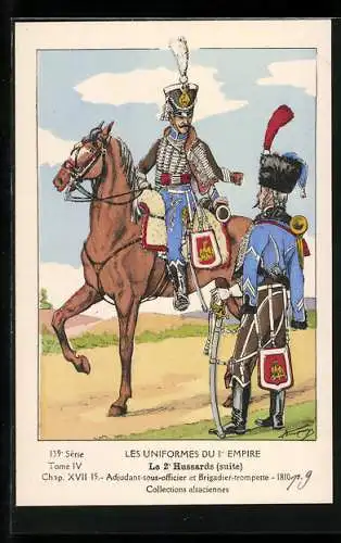 AK Le 2e Hussards (suite), Adjudant-sous-officier et Brigadier-trompette, 1810