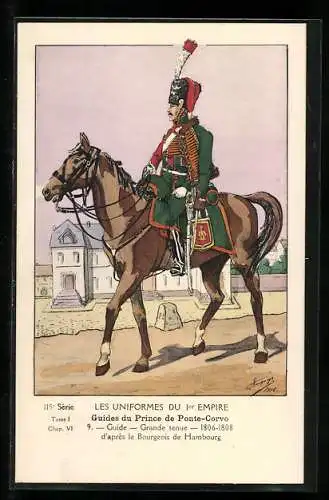 AK Guides du Prince de Ponte-Corvo, Guide, Grande Tenue, 1806-1808