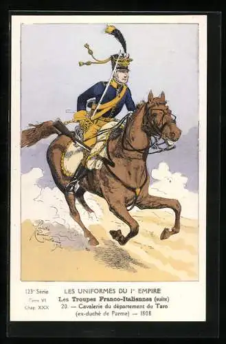 AK Soldat der Kavallerie, Cavalerie du dèpartement du Taro 1808