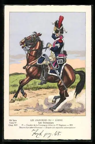 AK Les Curaissiers, Cavalier de la Compagnie du 22e Régiment, 1801