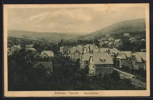 AK Hofheim /Taunus, Teilansicht mit Rossertstrasse