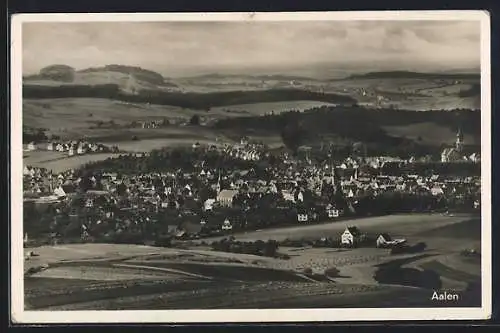 AK Aalen, Teilansicht mit Kirche