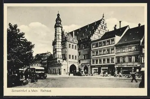 AK Schweinfurt a. Main, Blick zum Rathaus