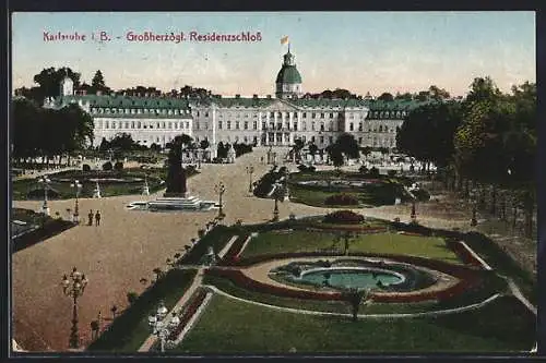 AK Karlsruhe i. B., Grossherzogliches Residenzschloss