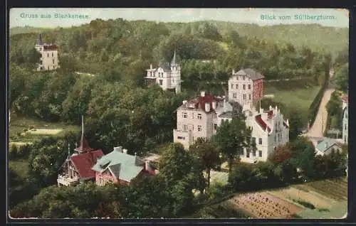 AK Hamburg-Blankenese, Blick vom Süllbergturm auf den Ort