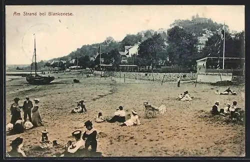 AK Hamburg-Blankenese, Strandpartie