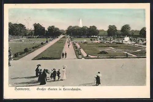 AK Hannover, Herrenhausen, Grosser Garten