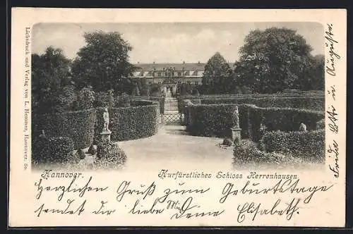 AK Hannover, Herrenhausen, Kurfürstliches Schloss