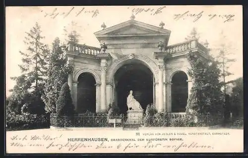 AK Herrenhausen, Grabdenkmal der Kurfürstin Sophie