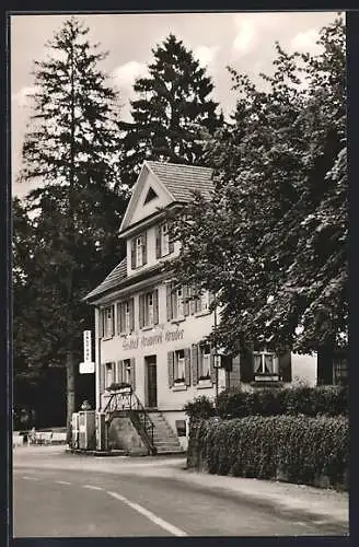 AK Oppenau i. Schwarzwald, Strassenpartie an der Gasthof-Brauerei Bruder