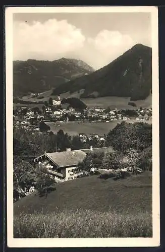 AK Ruhpolding, Teilansicht mit Hochfelln und Westernberg