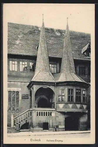 AK Einbeck, Rathaus-Eingang