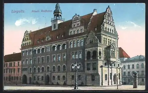 AK Liegnitz, Ansicht vom Neuen Rathaus