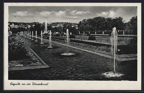 AK Liegnitz, Partie an der Wasserkunst