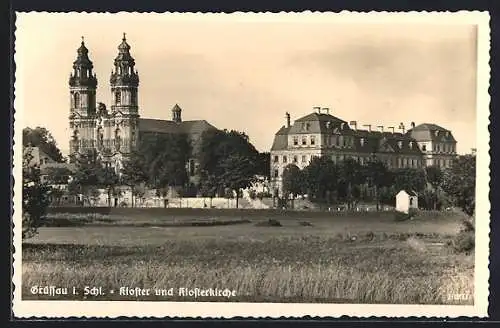 AK Grüssau, Kloster und Klosterkirche