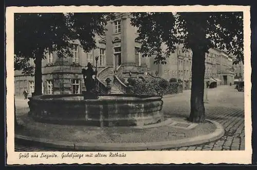 AK Liegnitz, Gabeljürge mit altem Rathaus