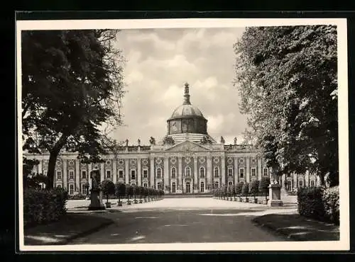 Foto-AK Deutscher Kunstverlag, NR 53a: Potsdam, Neues Palais, Parkseite