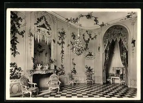Foto-AK Deutscher Kunstverlag, Nr. 19a: Potsdam, Schloss Sanssouci, Voltairezimmer