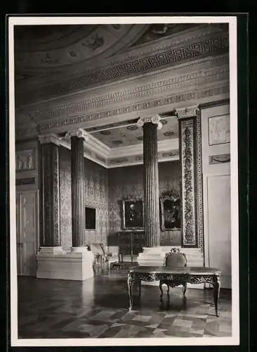 Foto-AK Deutscher Kunstverlag, Nr. 18a: Potsdam, Schloss Sanssouci, Sterbezimmer Friedrichs des Grossen