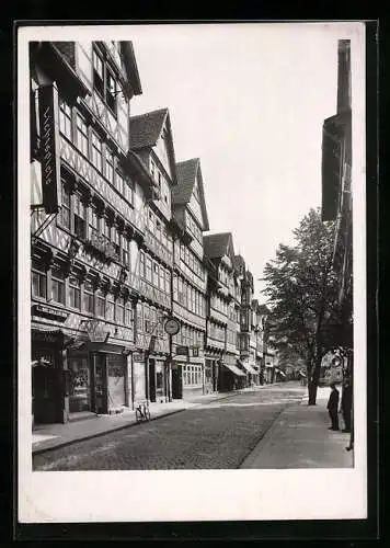 AK Hann. Münden, Lange Strasse mit Geschäften