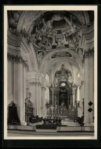 Foto-AK Deutscher Kunstverlag, Nr. 16: Weingarten, Kirche des Benediktinerklosters, Chor