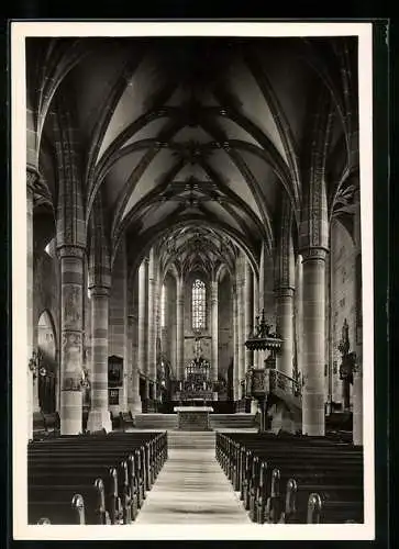 Foto-AK Deutscher Kunstverlag, Nr. 4: Schwäbisch Hall, Stadtkirche S. Michael, Langhaus und Chor