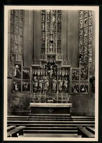 Foto-AK Deutscher Kunstverlag, Nr. 22: Rothenburg ob der Tauber, Evangelische Pfarrkirche St. Jakob, Hochaltar Ostchor