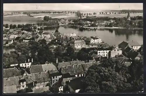 AK Malchow / Mecklenburg, Ortsansicht von oben