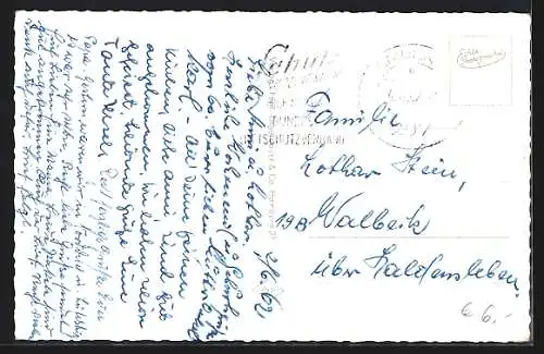 AK Emden, Rathausplatz aus der Vogelschau